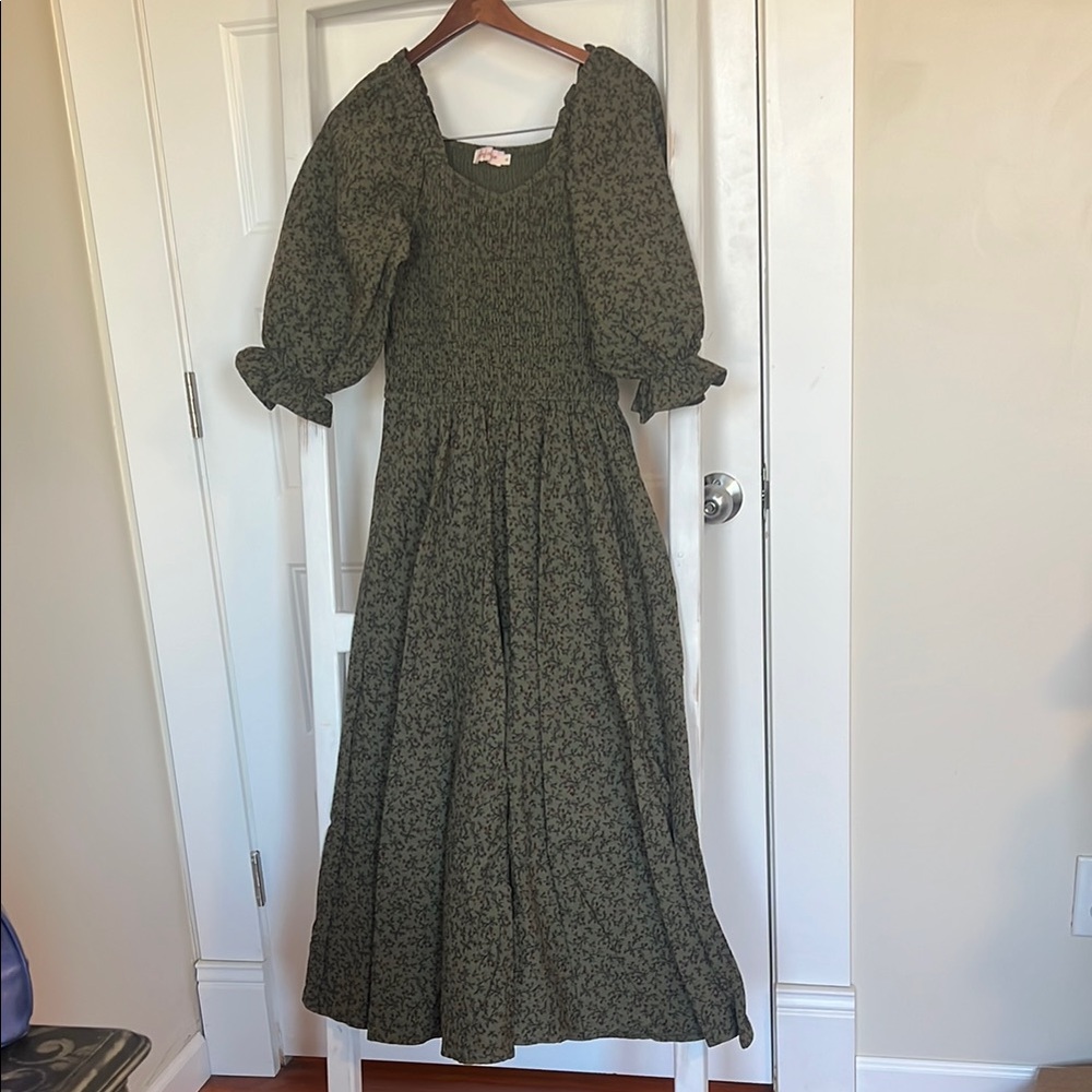 Floral Green Dress
